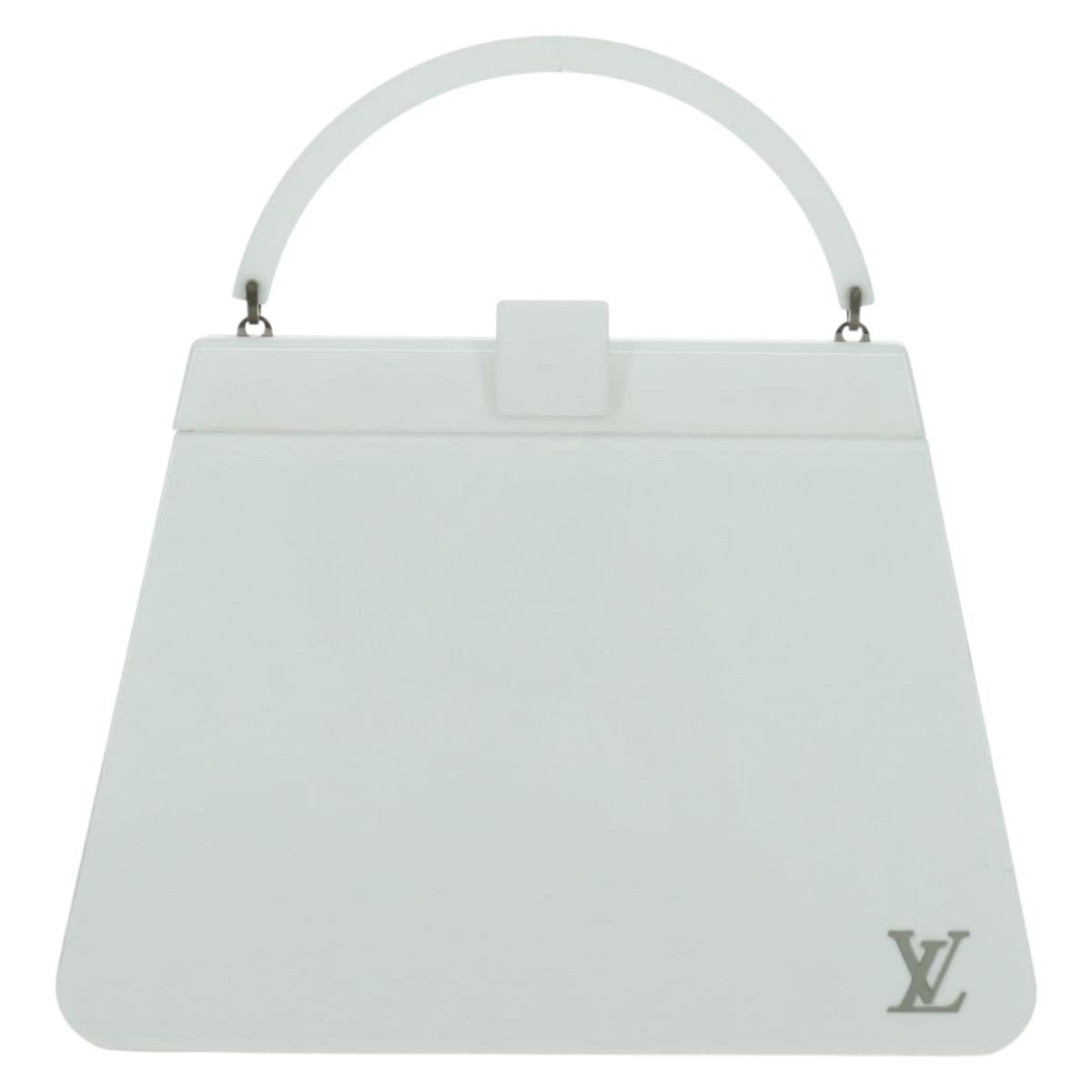 LOUIS VUITTON Hand Bag plastic White LV Auth 153794SAM