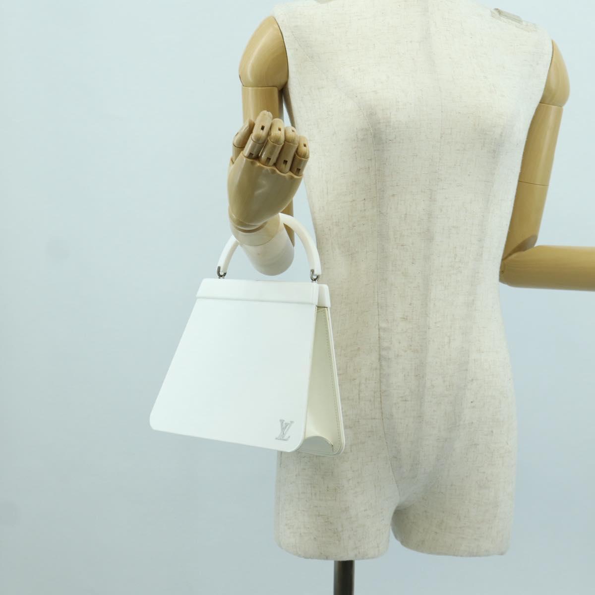 LOUIS VUITTON Hand Bag plastic White LV Auth 153794SAM