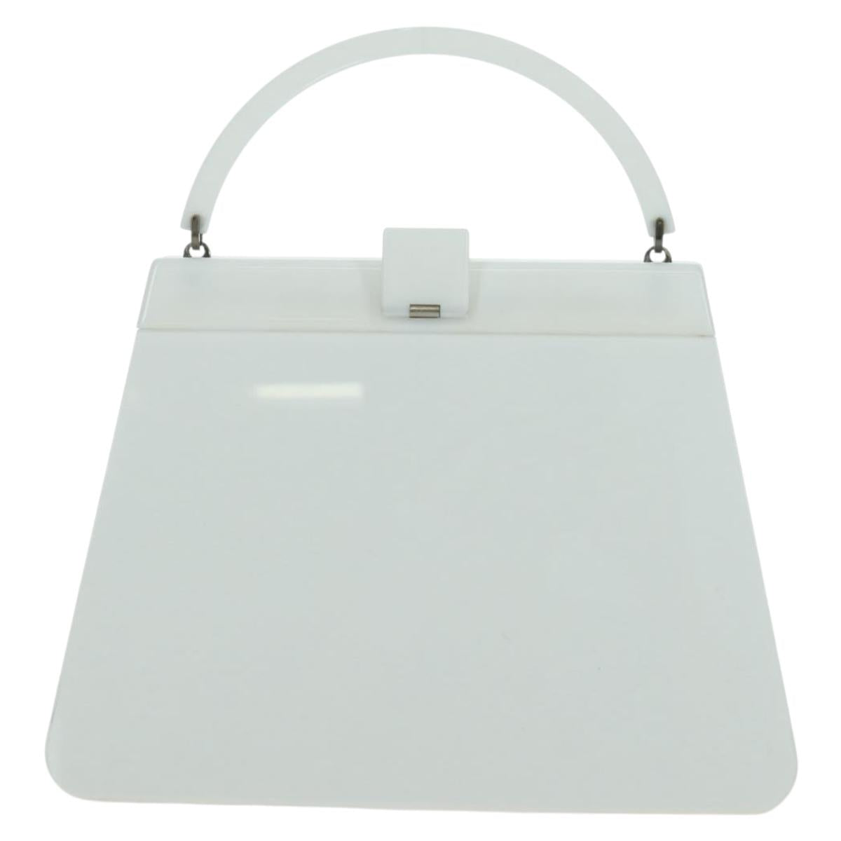 LOUIS VUITTON Hand Bag plastic White LV Auth 153794SAM