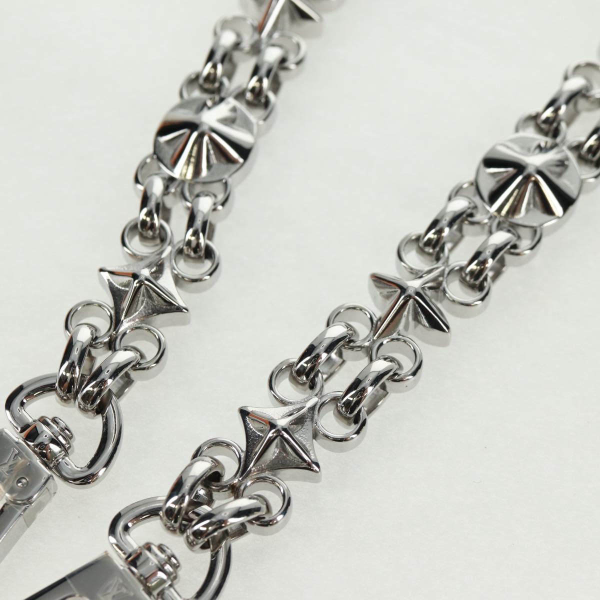 LOUIS VUITTON Chain Strap metal Silver tone LV Auth 153797SAM