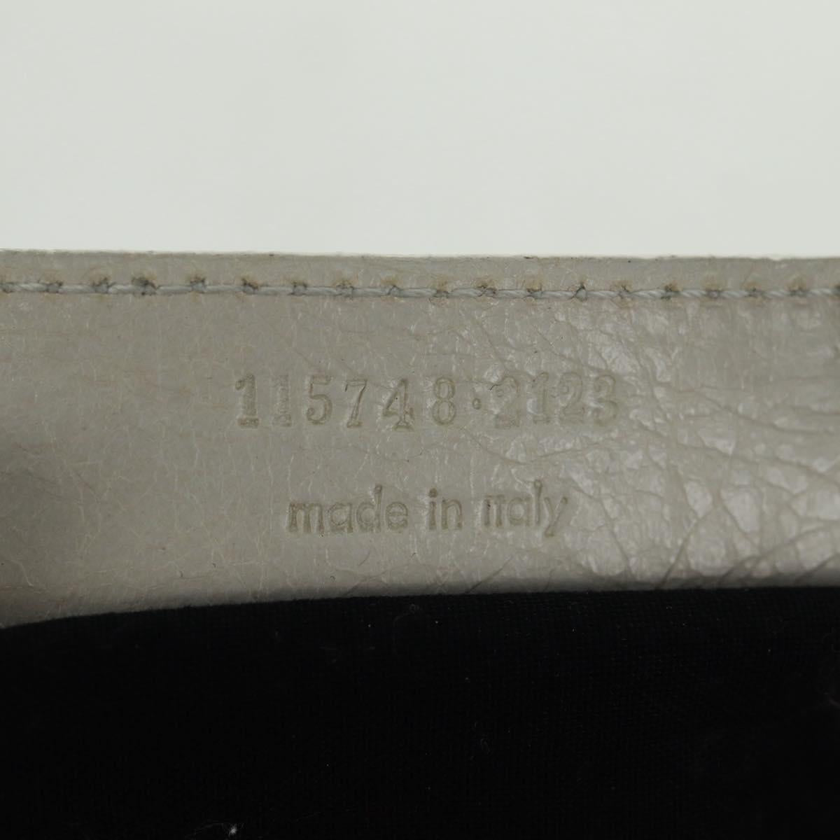 BALENCIAGA City Hand Bag Leather 2way White 115748 Auth 153799V