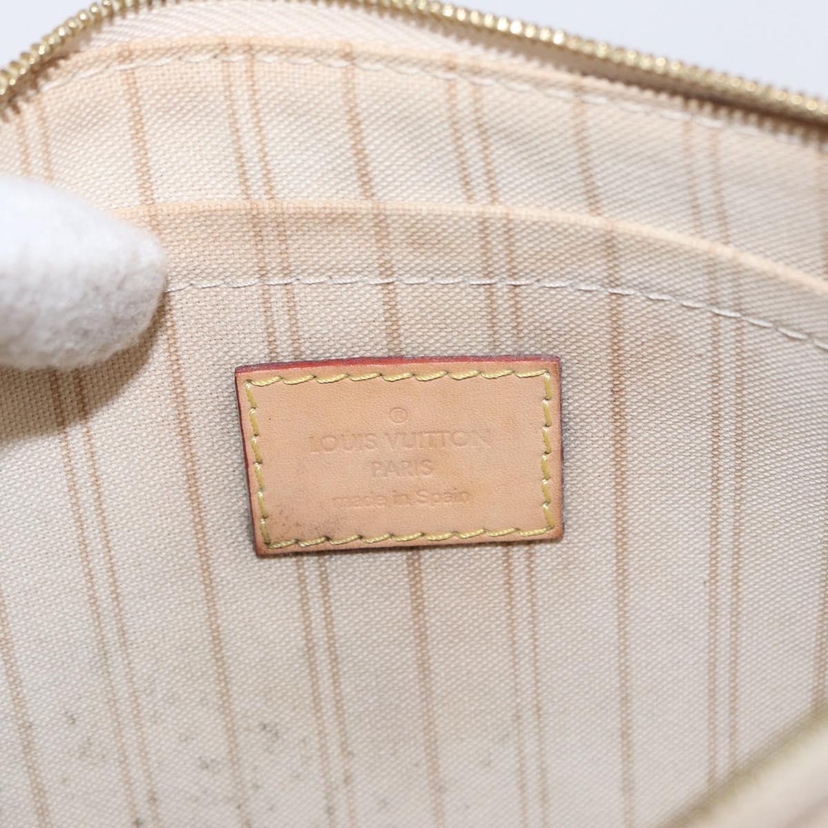 LOUIS VUITTON Damier Azur Neverfull MM Pouch LV Auth 153809