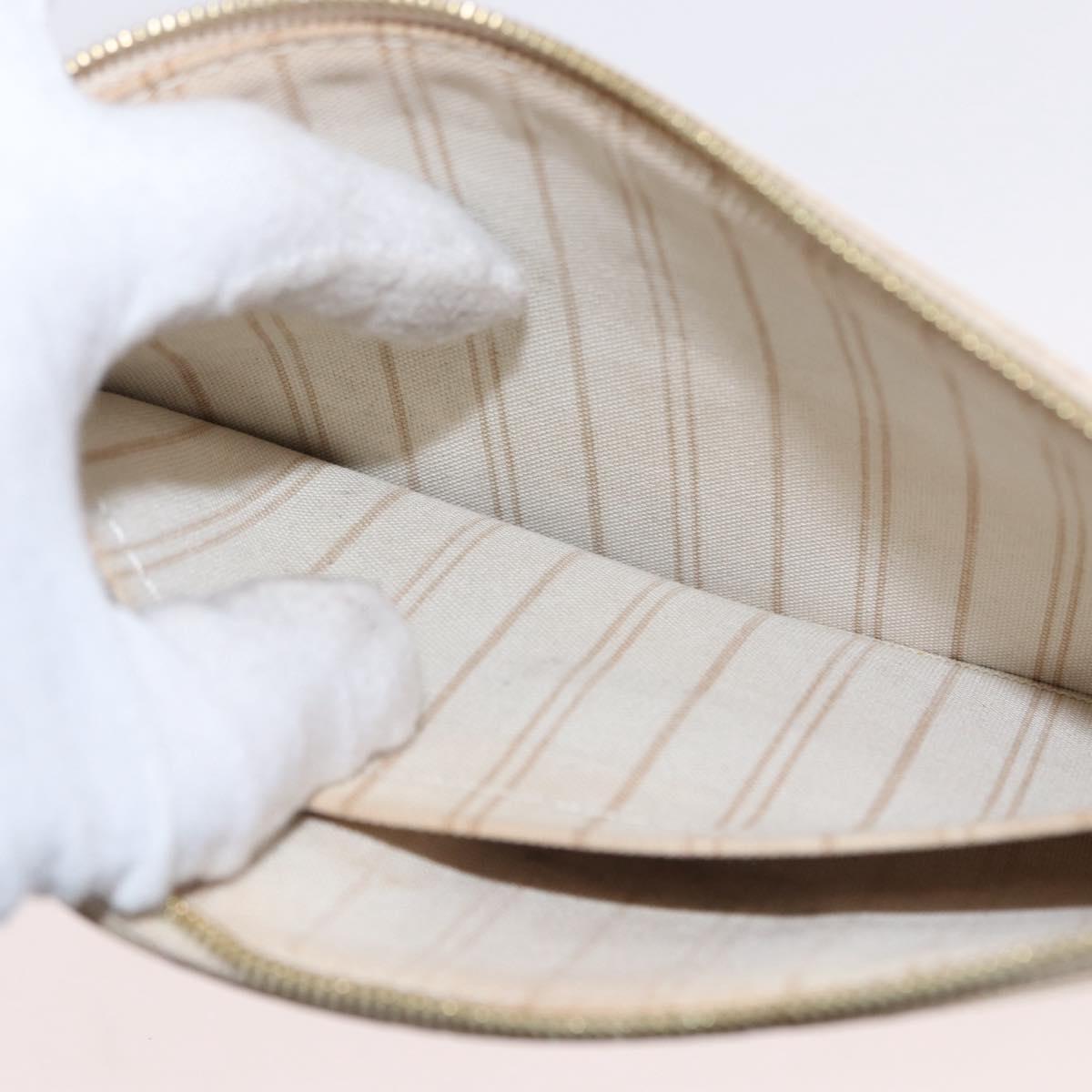 LOUIS VUITTON Damier Azur Neverfull MM Pouch LV Auth 153809