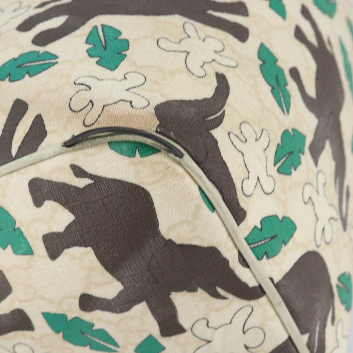 GUCCI GG Supreme Hand Bag PVC White gold 189895 Auth 153815