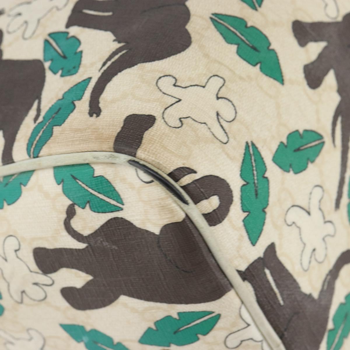 GUCCI GG Supreme Hand Bag PVC White gold 189895 Auth 153815