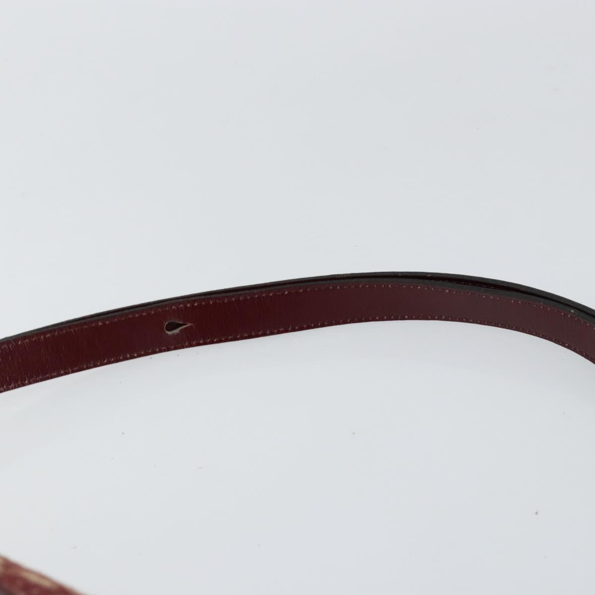 Christian Dior Trotter Canvas Shoulder Bag Red Gold Auth 153816