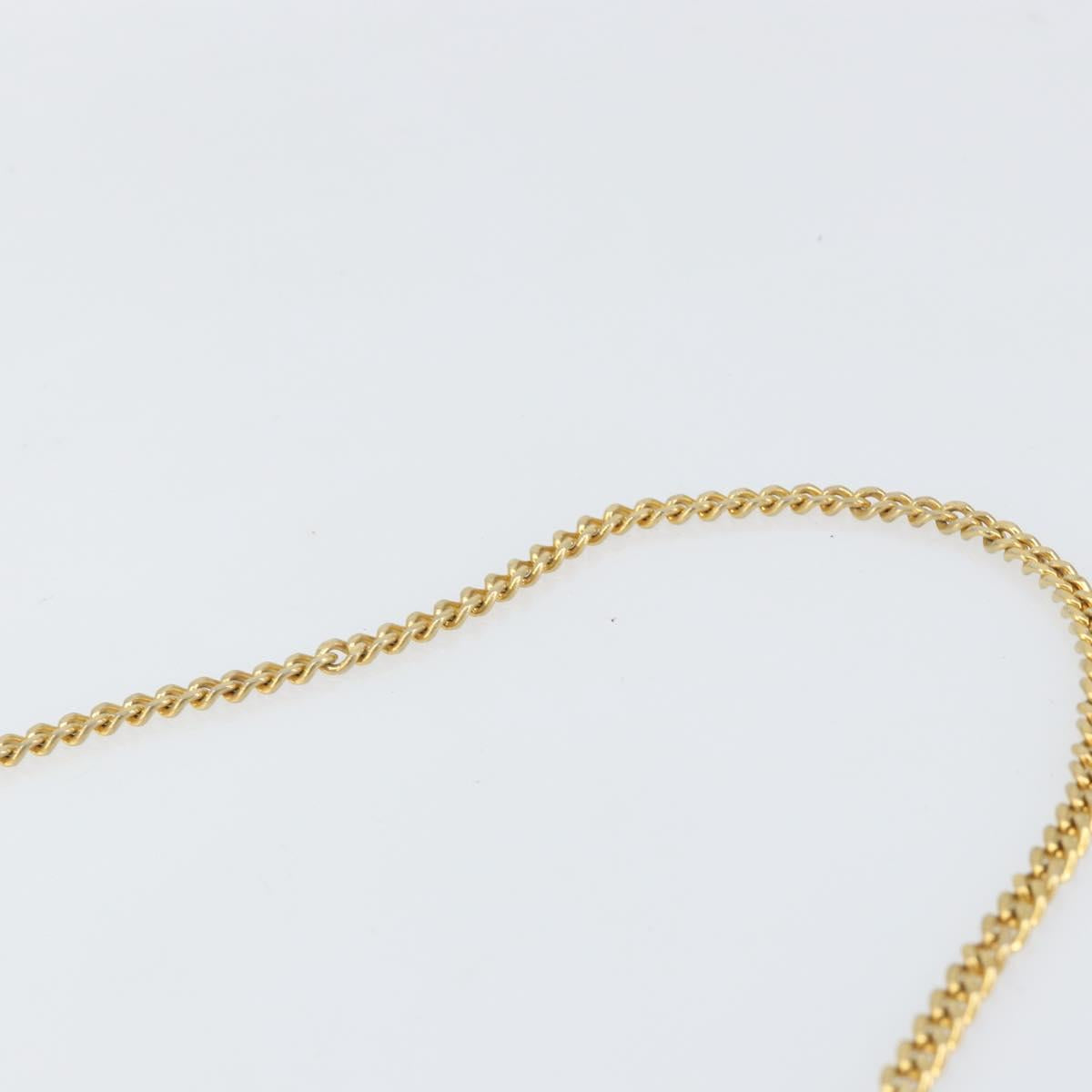 Christian Dior Trotter Canvas Chain Shoulder Bag Brown Gold Auth 153817