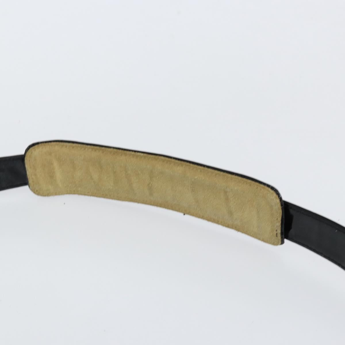 CHANEL Boston Bag Patent leather 2way Black Gold CC Auth 153822