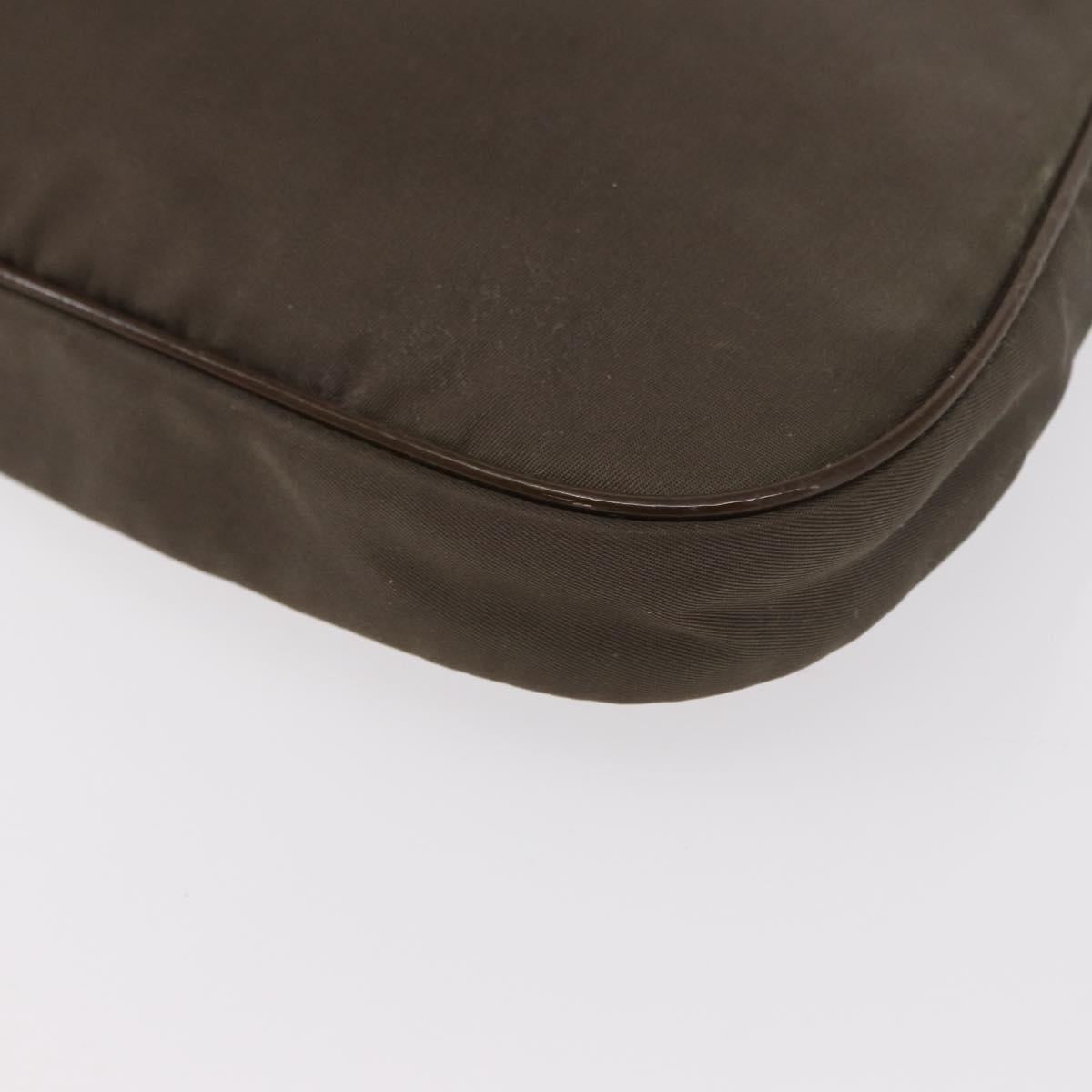 PRADA Shoulder Bag Nylon Brown Auth 153825