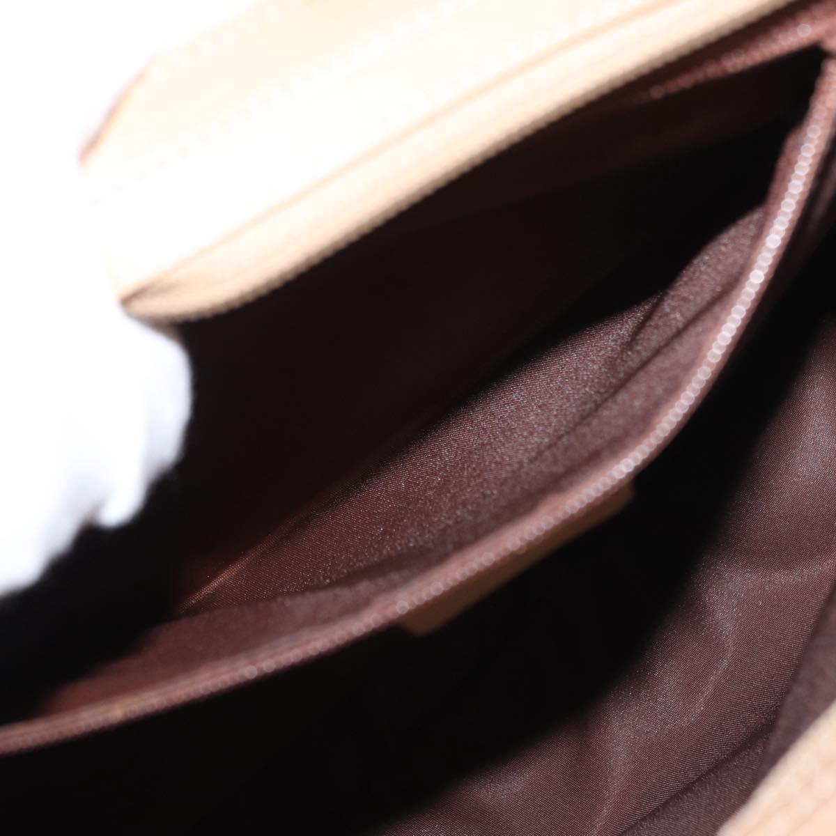 Burberrys Nova Check Shoulder Bag Nylon Beige Gold Auth 153830