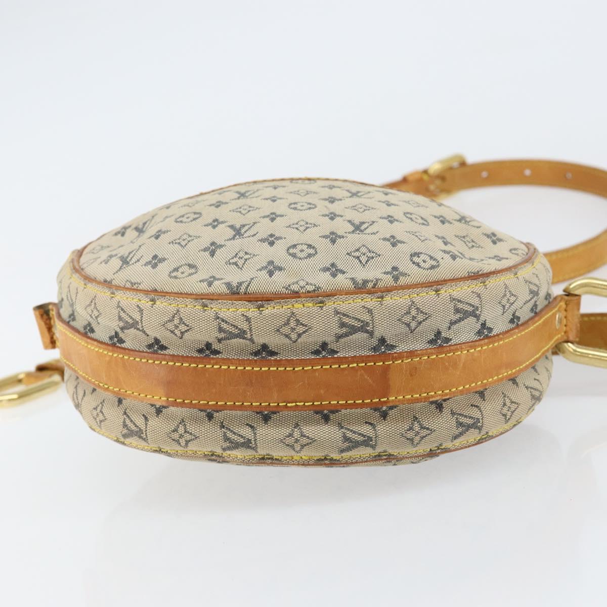 LOUIS VUITTON Monogram Mini Jeanne GM Shoulder Bag Blue Gold M92000 Auth 153839