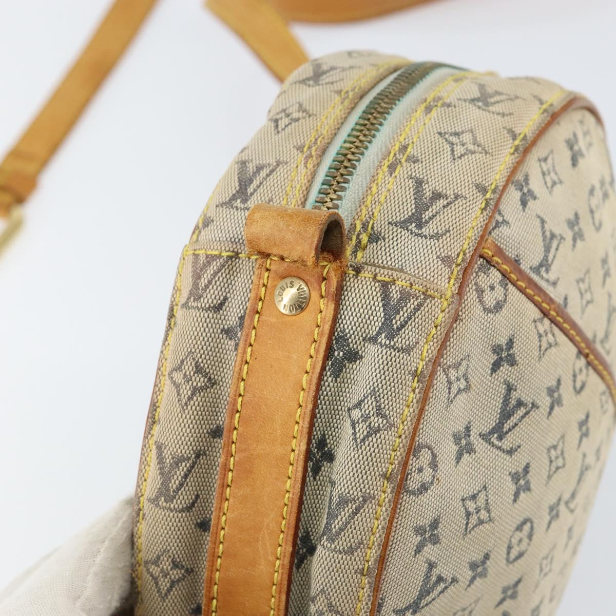 LOUIS VUITTON Monogram Mini Jeanne GM Shoulder Bag Blue Gold M92000 Auth 153839
