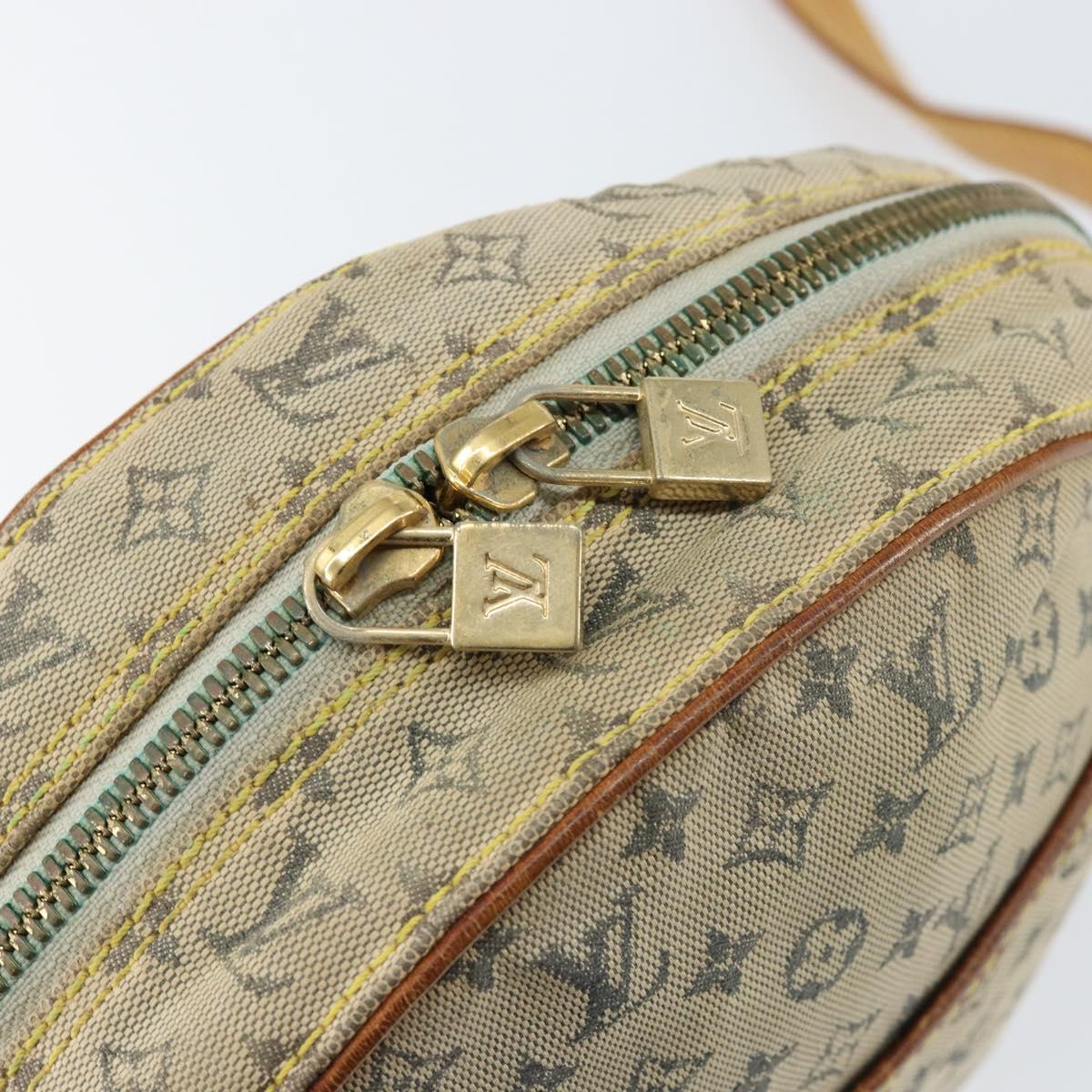 LOUIS VUITTON Monogram Mini Jeanne GM Shoulder Bag Blue Gold M92000 Auth 153839