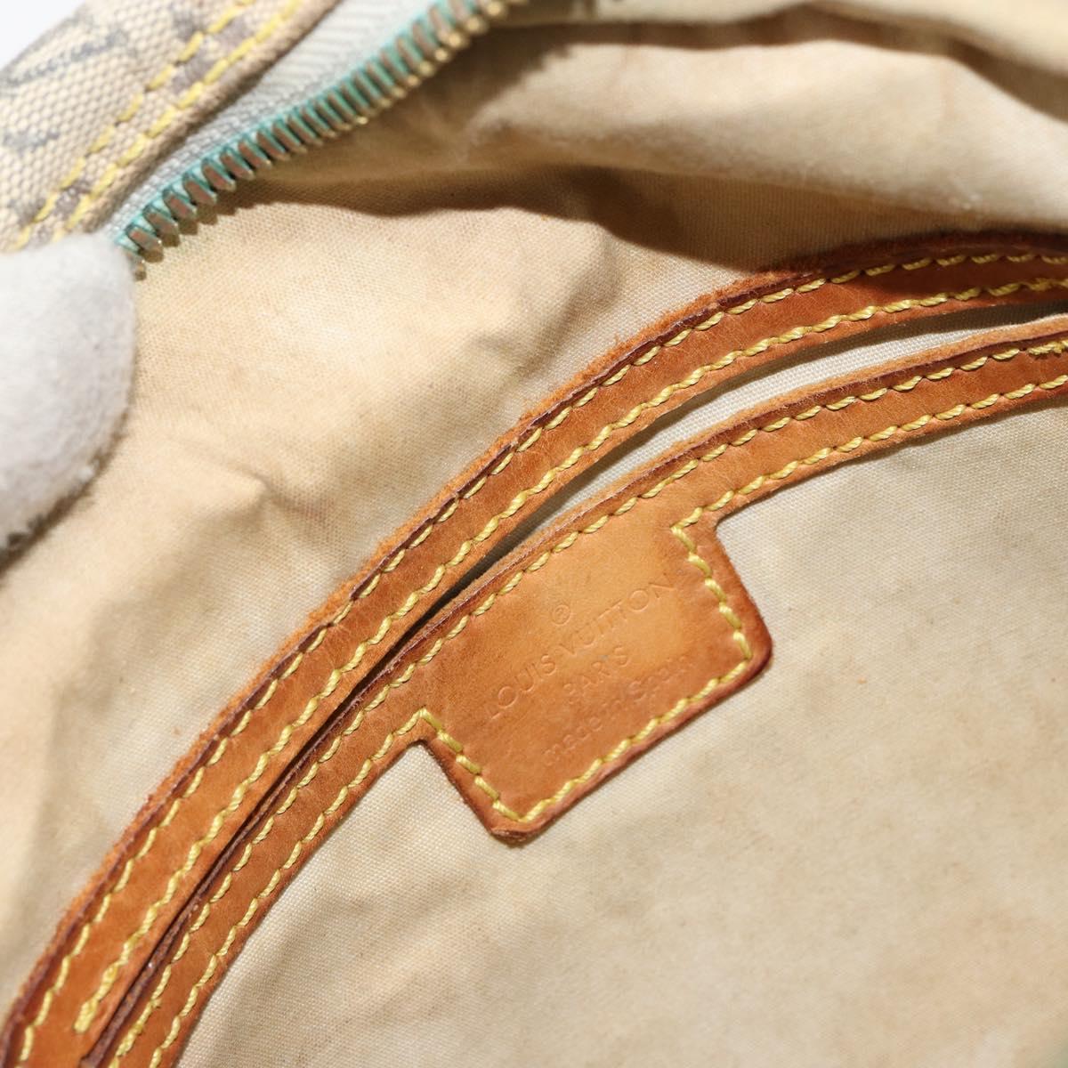 LOUIS VUITTON Monogram Mini Jeanne GM Shoulder Bag Blue Gold M92000 Auth 153839