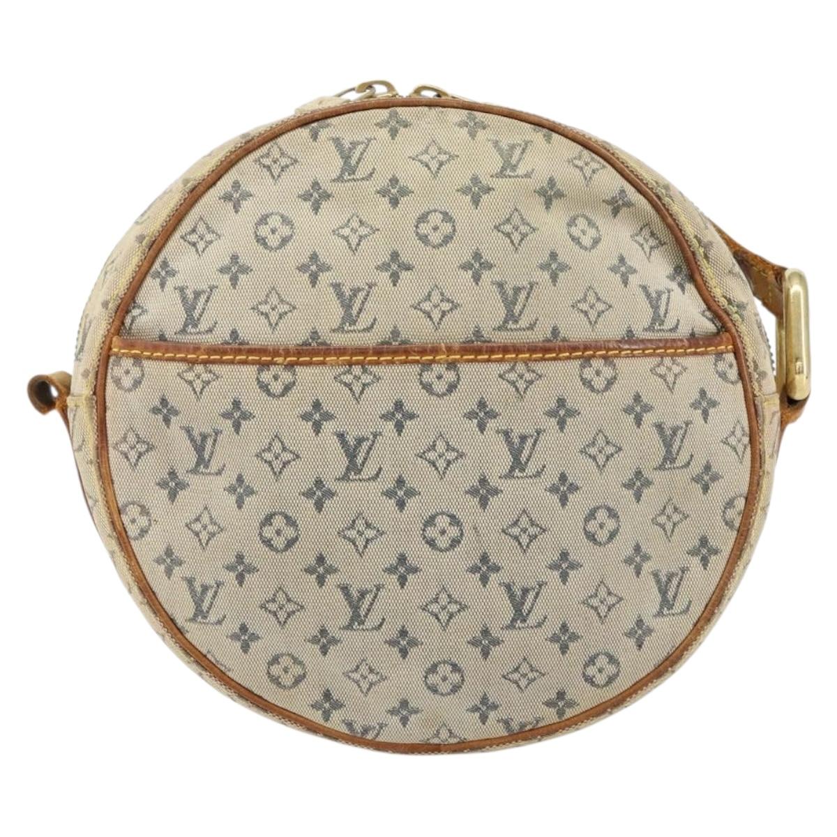 LOUIS VUITTON Monogram Mini Jeanne GM Shoulder Bag Blue Gold M92000 Auth 153839