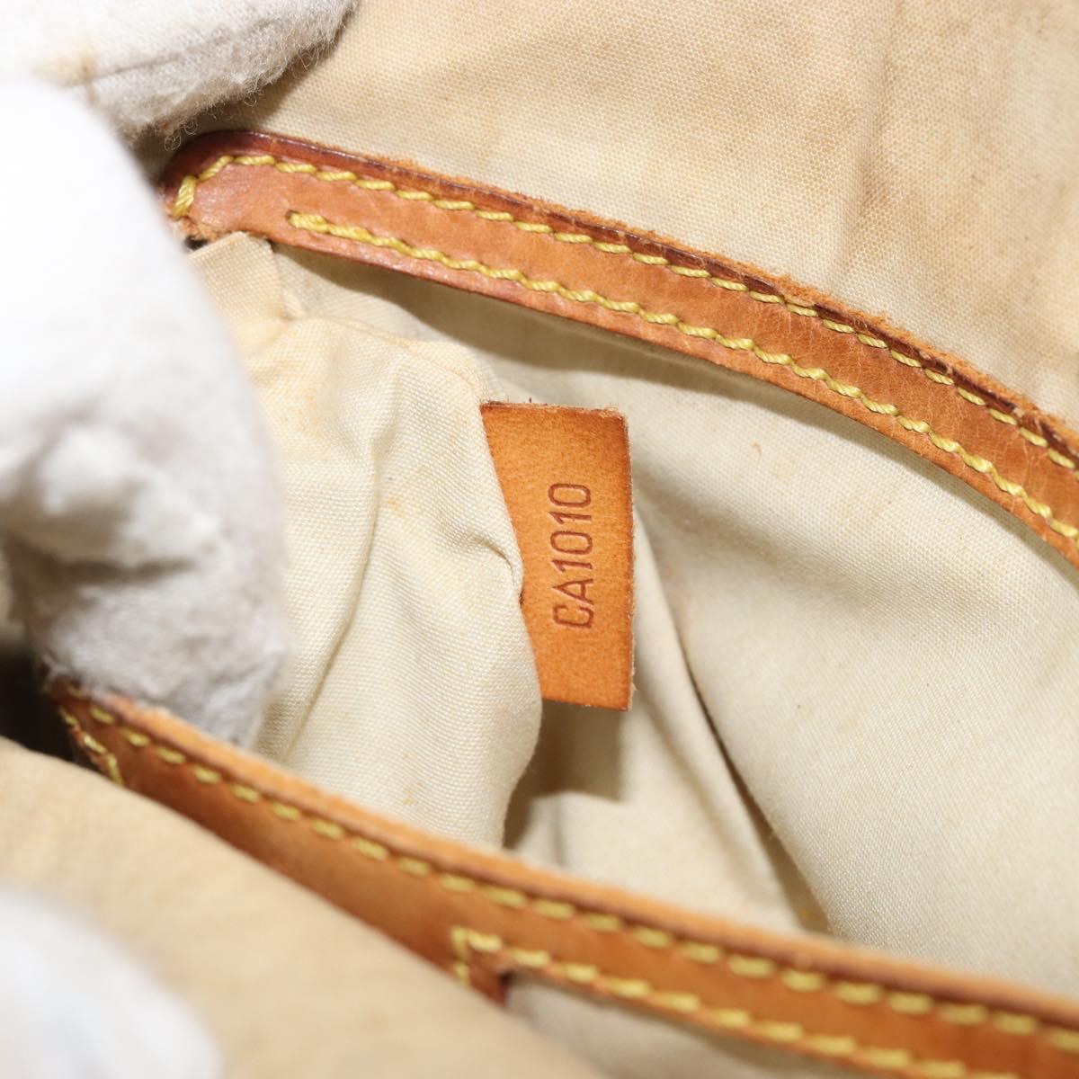 LOUIS VUITTON Monogram Mini Jeanne GM Shoulder Bag Blue Gold M92000 Auth 153839