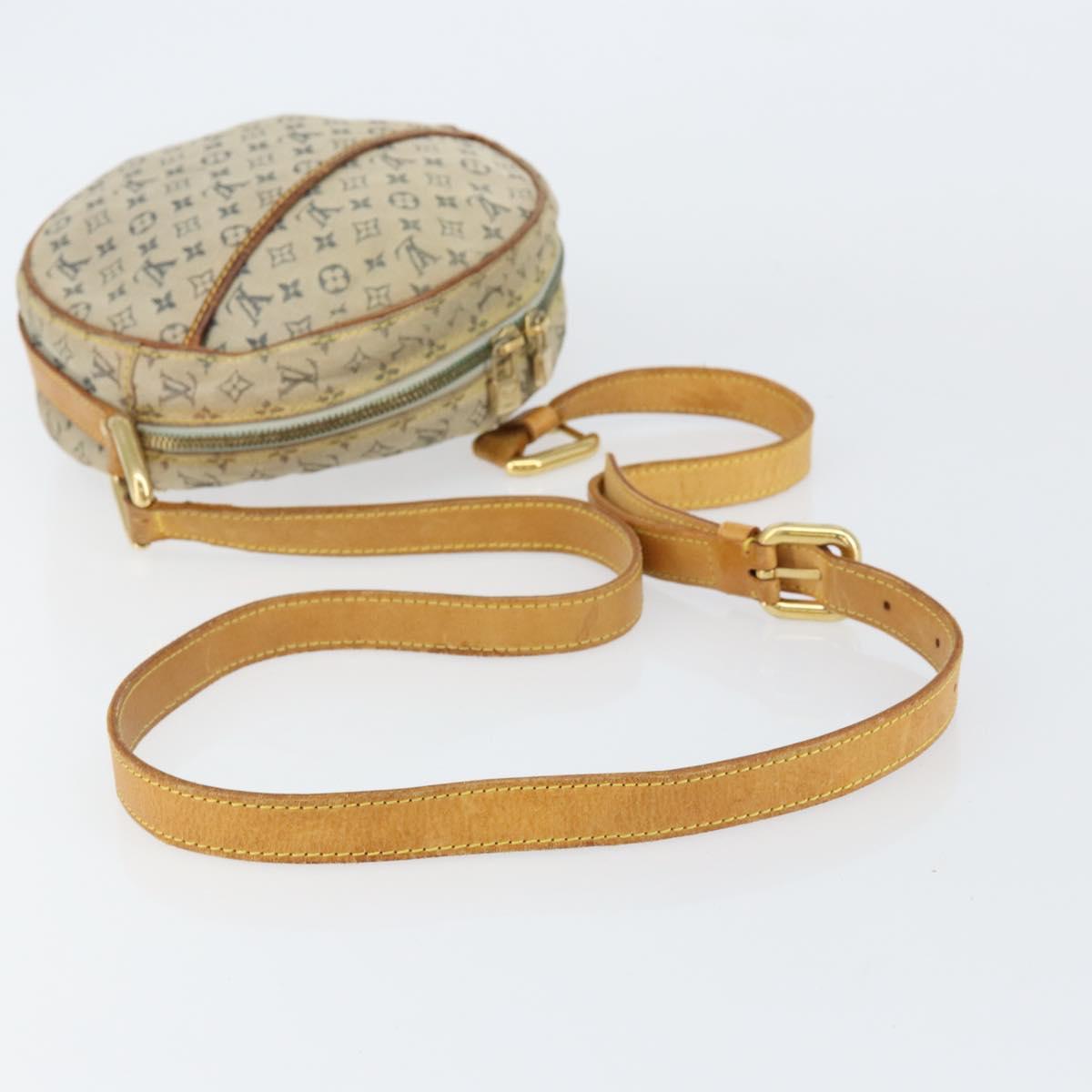 LOUIS VUITTON Monogram Mini Jeanne GM Shoulder Bag Blue Gold M92000 Auth 153839