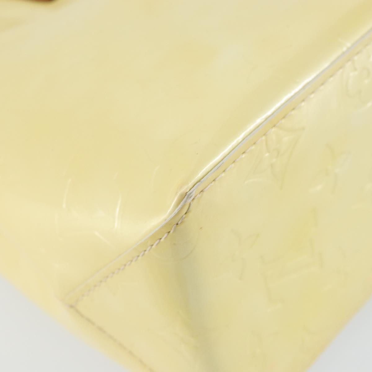 LOUIS VUITTON Monogram Vernis Reade PM Hand Bag Perle M91336 LV Auth 153840