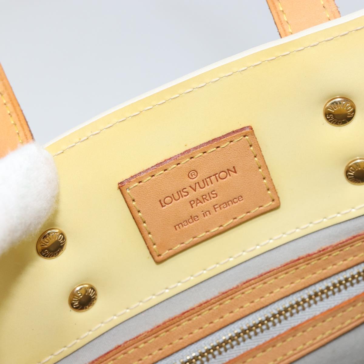 LOUIS VUITTON Monogram Vernis Reade PM Hand Bag Perle M91336 LV Auth 153840