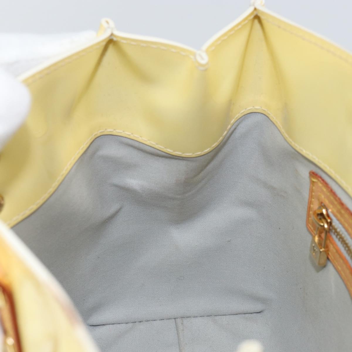 LOUIS VUITTON Monogram Vernis Reade PM Hand Bag Perle M91336 LV Auth 153840