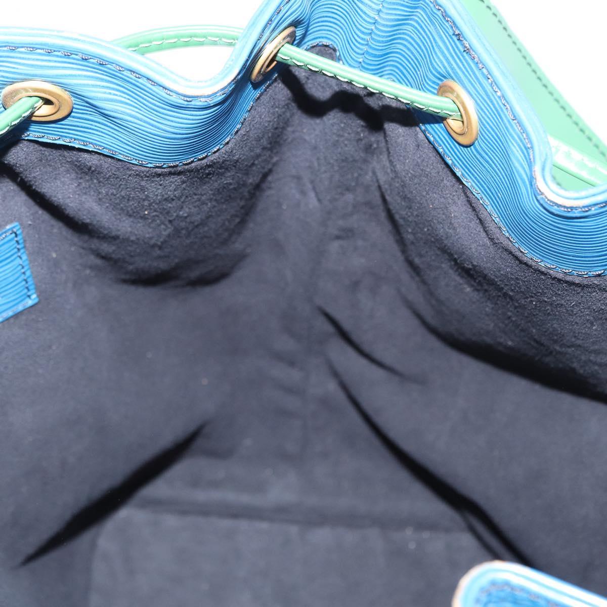 LOUIS VUITTON Epi Noe Shoulder Bag Bicolor Green Blue M44044 LV Auth 153843