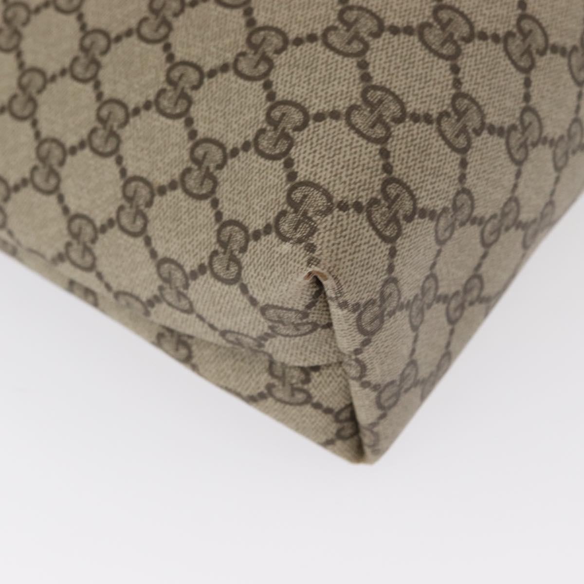 GUCCI GG Supreme Web Sherry Line Tote Bag PVC Beige Gold 39 02 003 Auth 153847