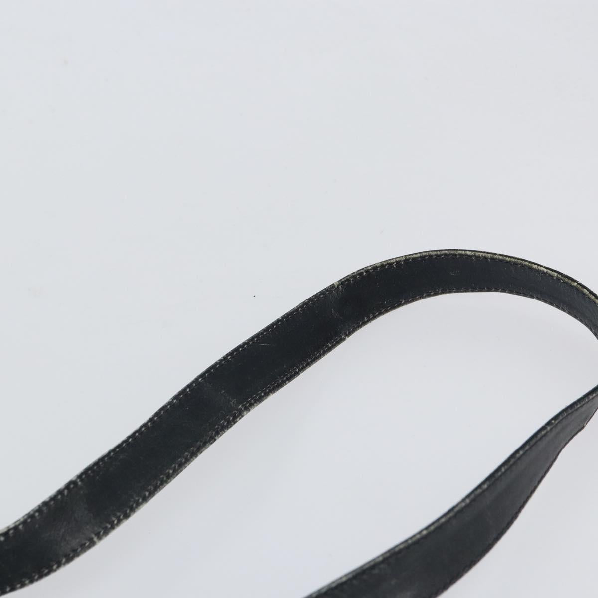 GUCCI GG Supreme Shoulder Bag PVC Navy Gold Auth 153848