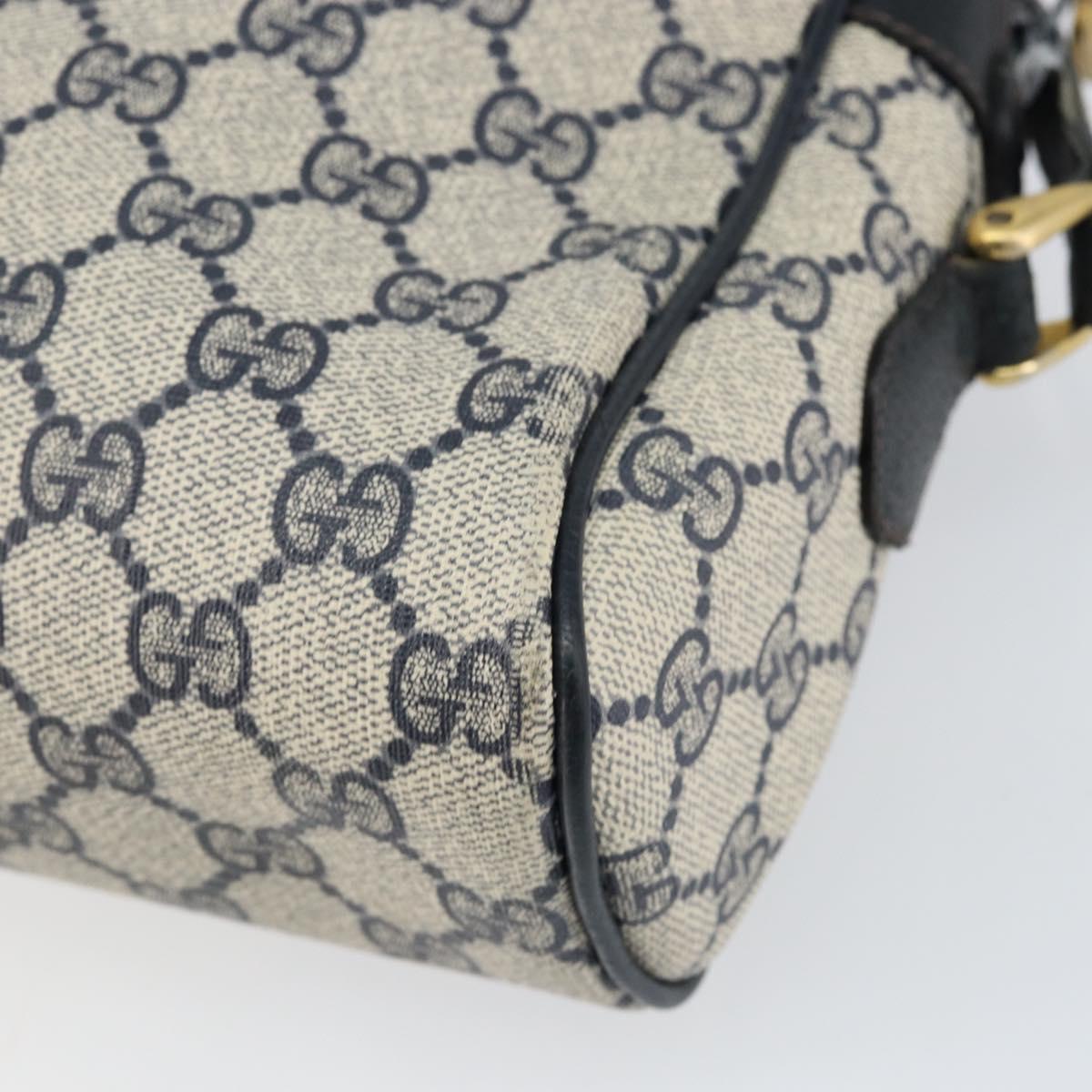 GUCCI GG Supreme Sherry Line Shoulder Bag PVC Navy Gold 001 4071 5 Auth 153849