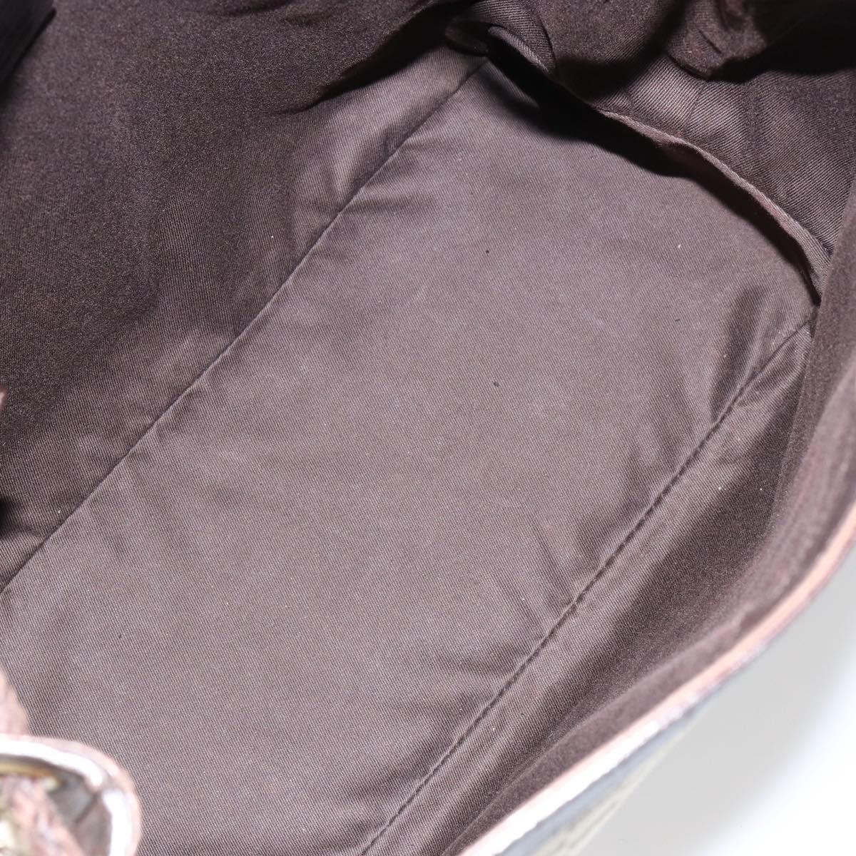 GUCCI GG Canvas Shoulder Bag Beige Gold 109141 Auth 153851