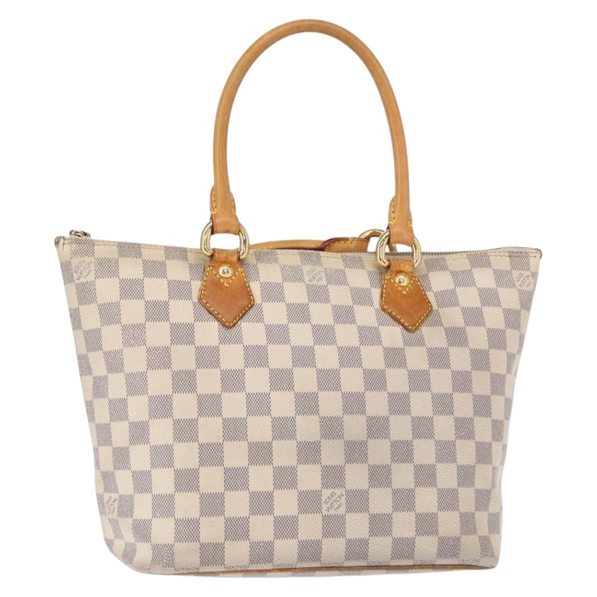 LOUIS VUITTON Damier Azur Saleya PM Tote Bag N51186 LV Auth 153855