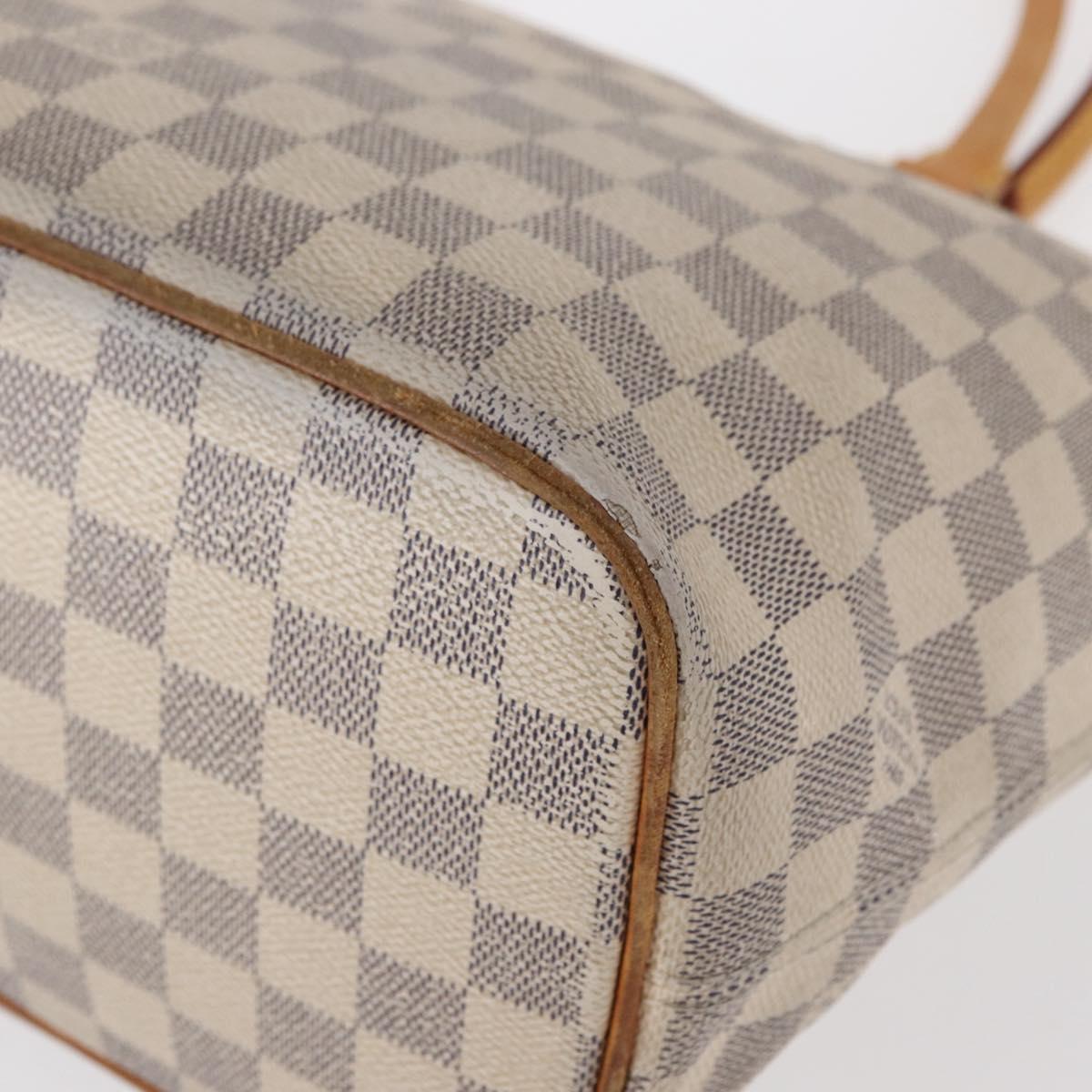 LOUIS VUITTON Damier Azur Saleya PM Tote Bag N51186 LV Auth 153855