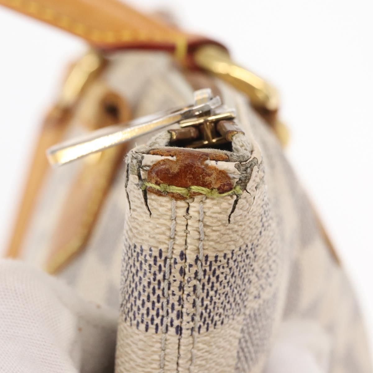 LOUIS VUITTON Damier Azur Saleya PM Tote Bag N51186 LV Auth 153855