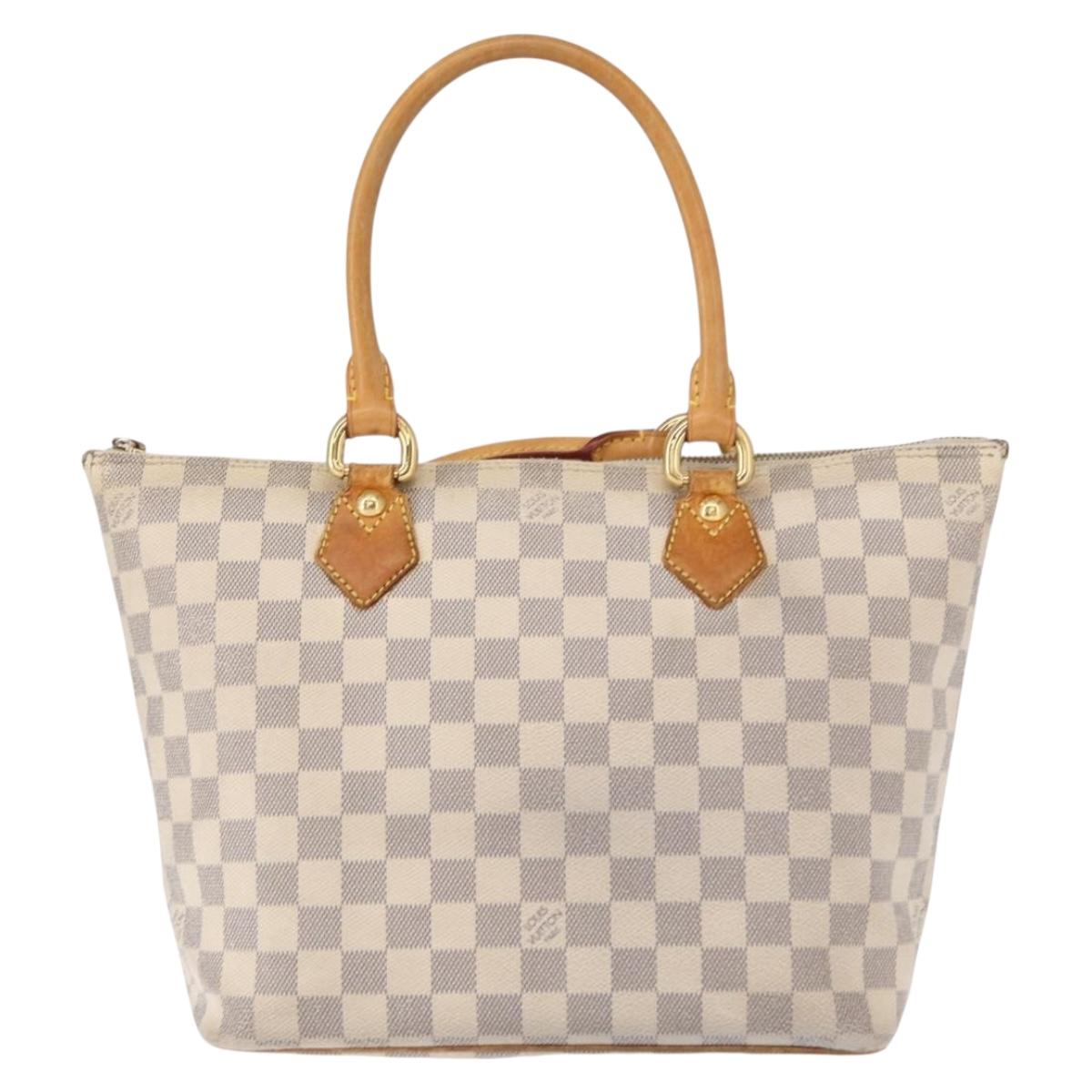 LOUIS VUITTON Damier Azur Saleya PM Tote Bag N51186 LV Auth 153855