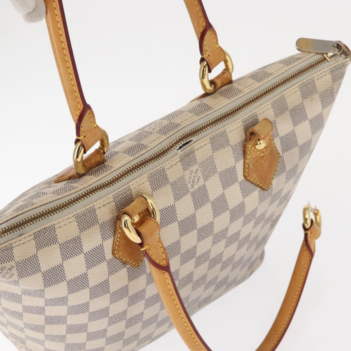 LOUIS VUITTON Damier Azur Saleya PM Tote Bag N51186 LV Auth 153855