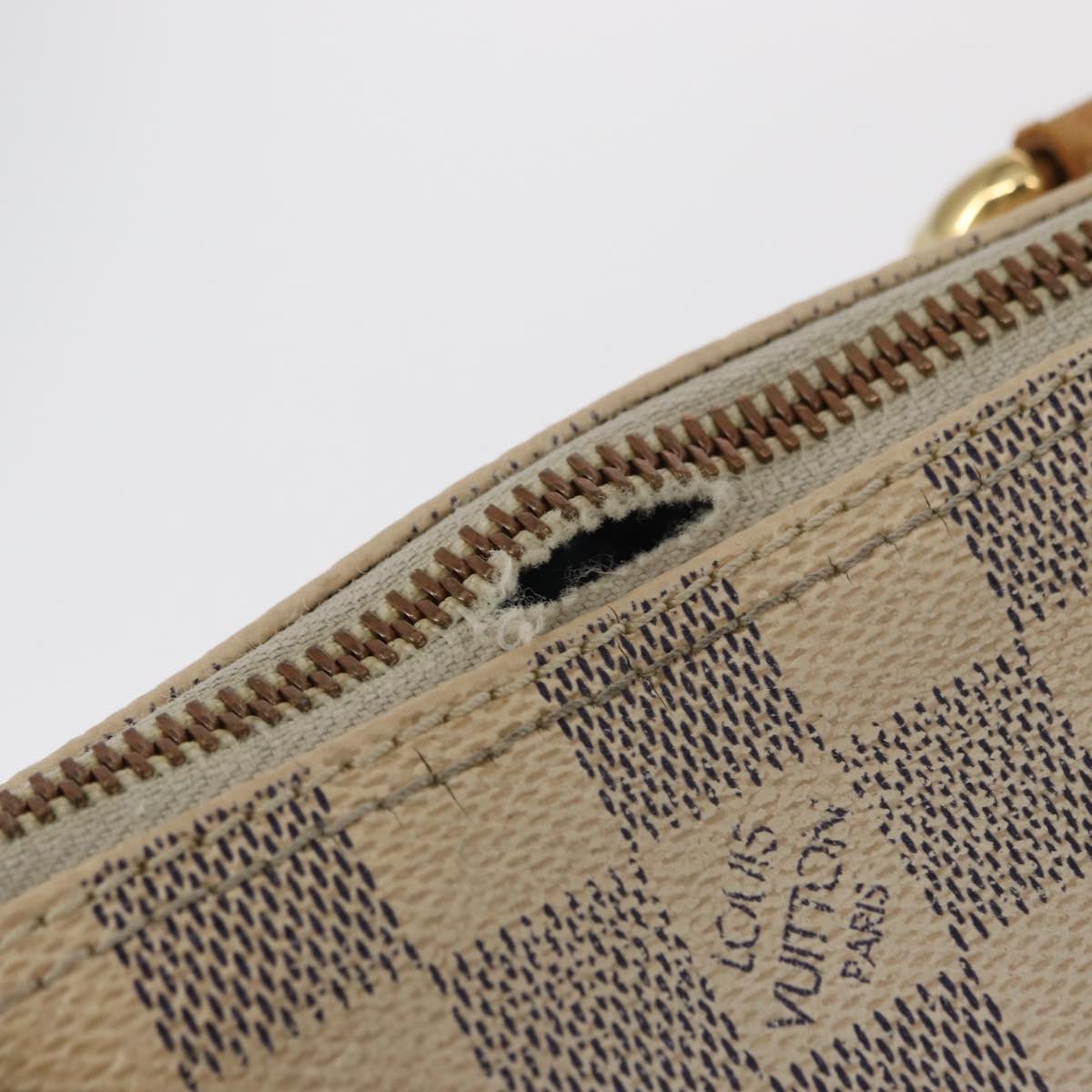 LOUIS VUITTON Damier Azur Saleya PM Tote Bag N51186 LV Auth 153855