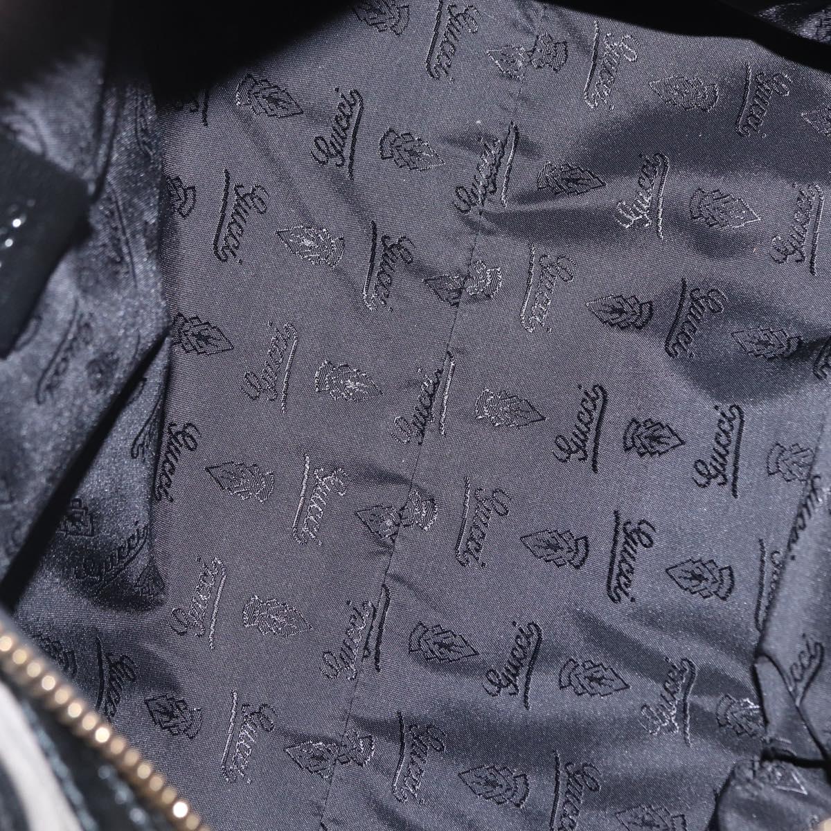 GUCCI Histeria Hand Bag Suede Black Gold 186235 Auth 153859