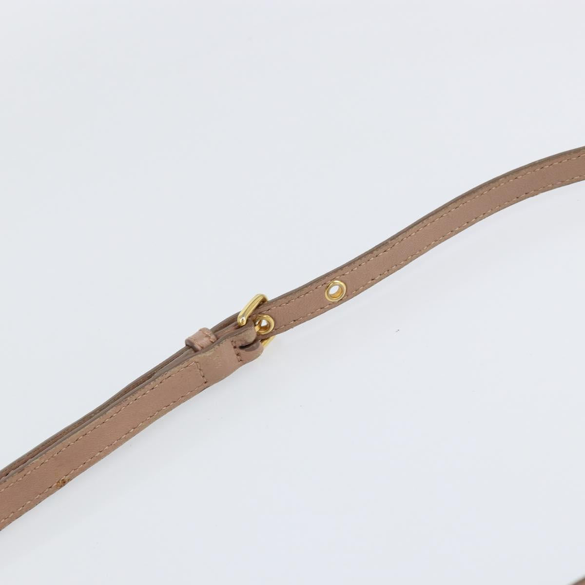 Miu Miu Matelasse Hand Bag Leather 2way Pink Gold Auth 153862