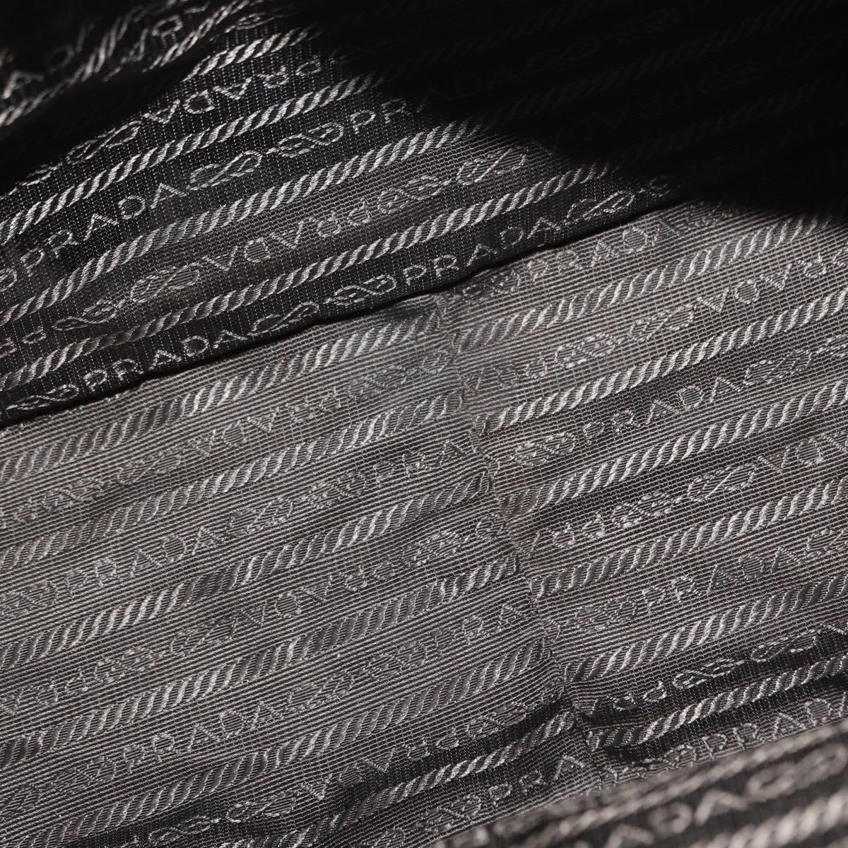 PRADA Tote Bag Nylon Red Silver Auth 153863