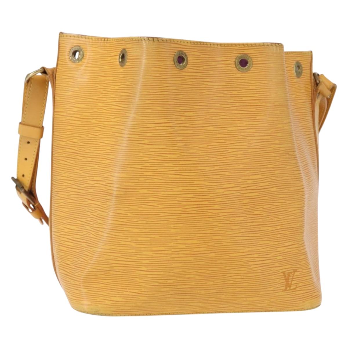 LOUIS VUITTON Epi Petit Noe Shoulder Bag Yellow M44109 LV Auth 153869