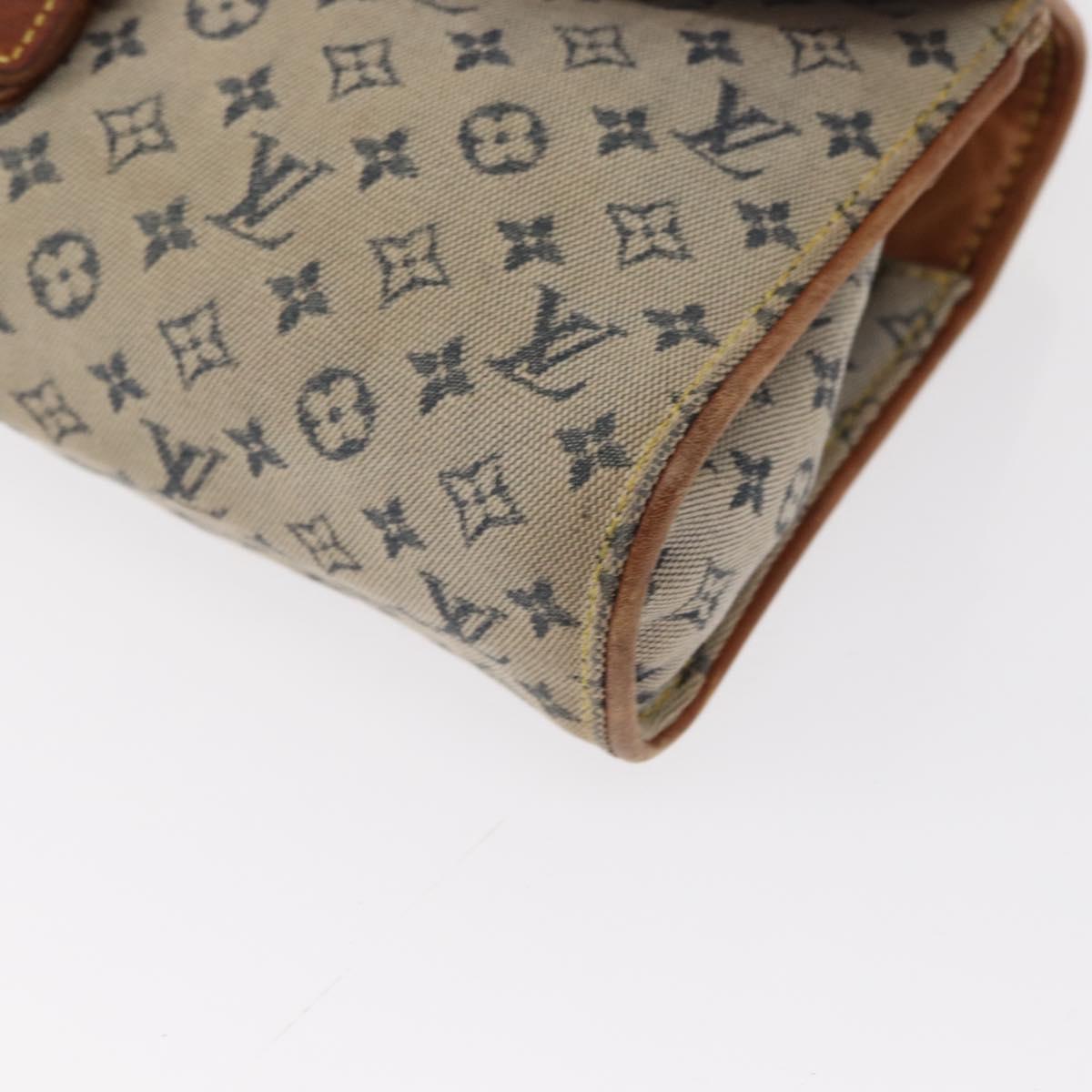 LOUIS VUITTON Monogram Mini Camille Chain Shoulder Bag Blue M92002 Auth 153870