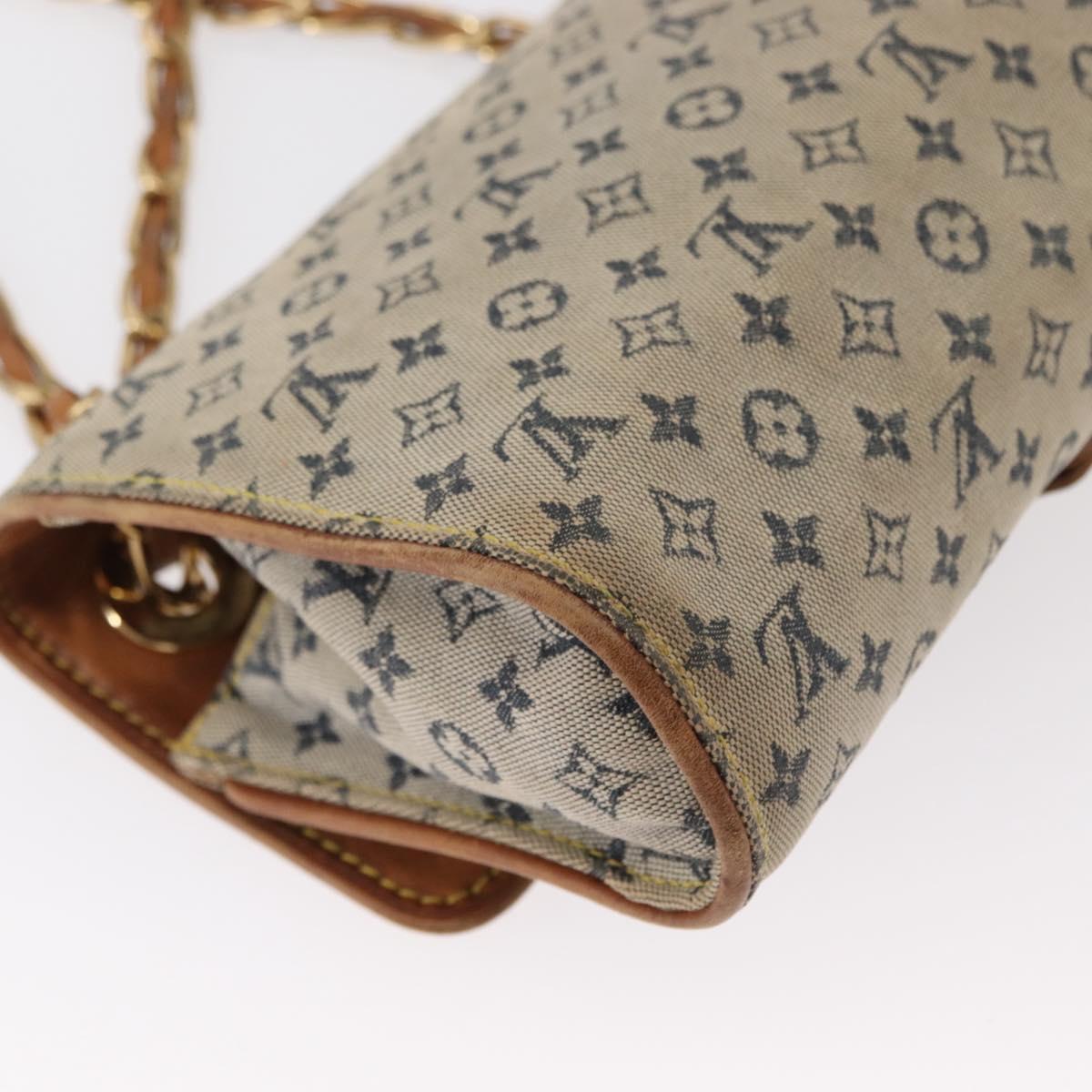 LOUIS VUITTON Monogram Mini Camille Chain Shoulder Bag Blue M92002 Auth 153870