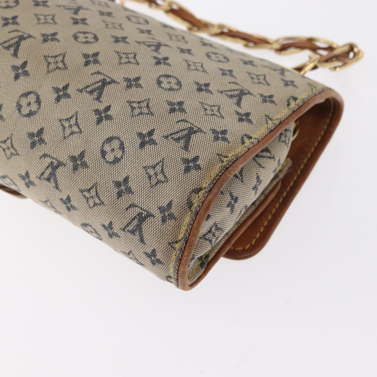 LOUIS VUITTON Monogram Mini Camille Chain Shoulder Bag Blue M92002 Auth 153870