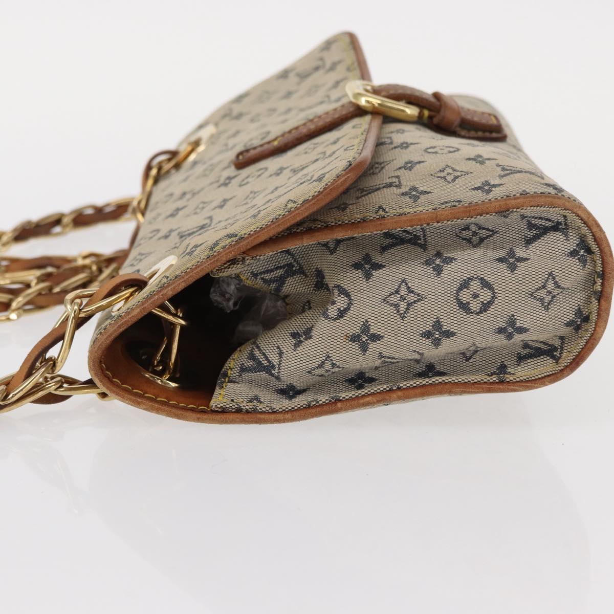 LOUIS VUITTON Monogram Mini Camille Chain Shoulder Bag Blue M92002 Auth 153870