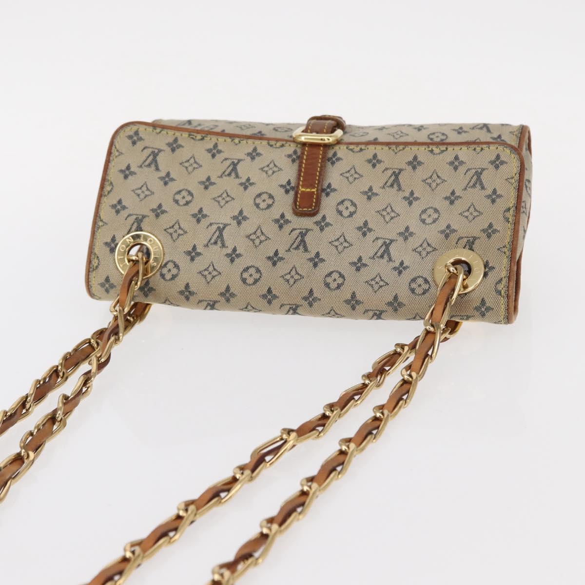 LOUIS VUITTON Monogram Mini Camille Chain Shoulder Bag Blue M92002 Auth 153870