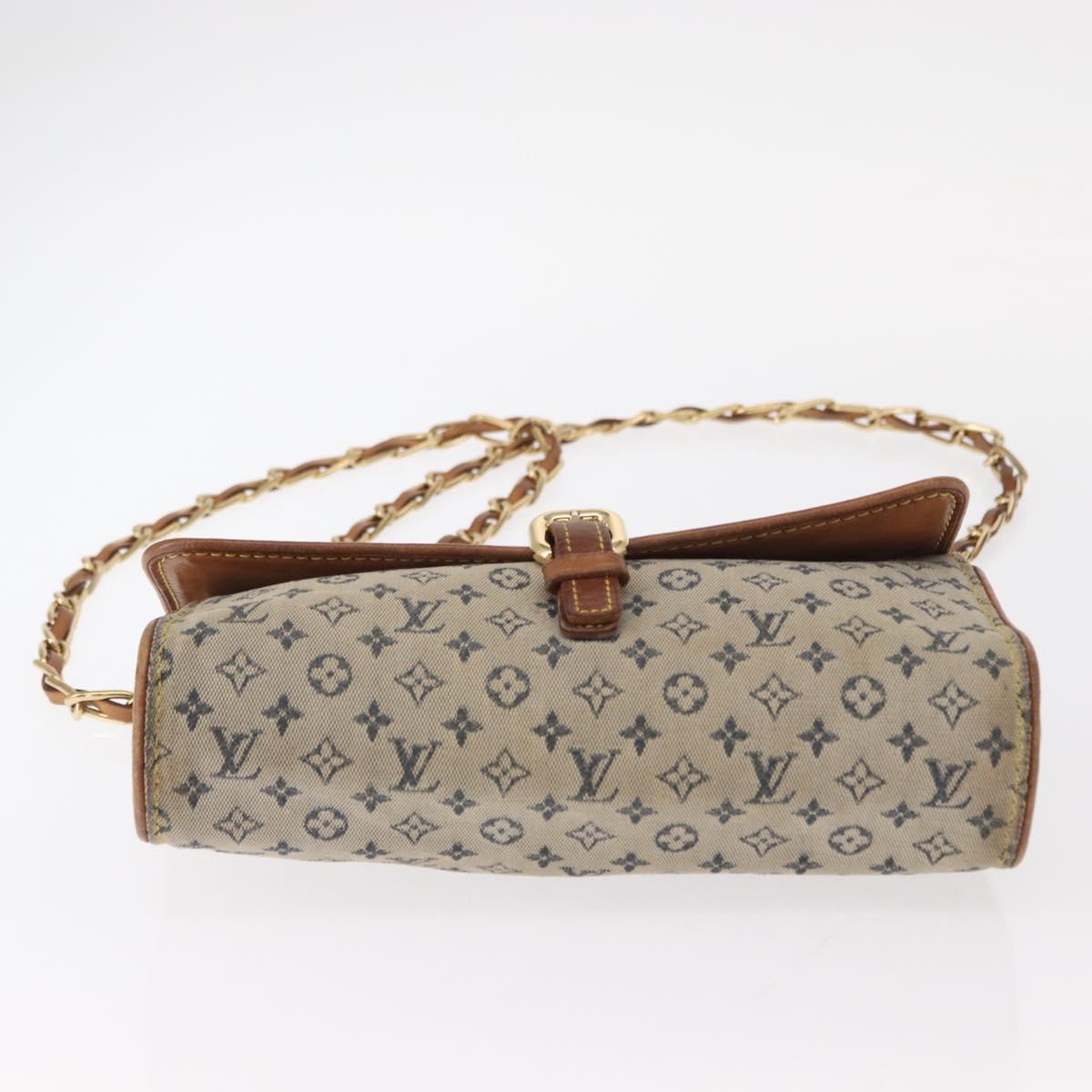 LOUIS VUITTON Monogram Mini Camille Chain Shoulder Bag Blue M92002 Auth 153870