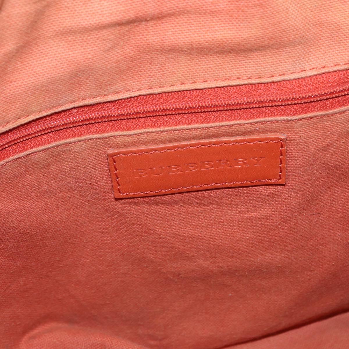 BURBERRY Nova Check Tote Bag PVC Beige Gold Auth 153873