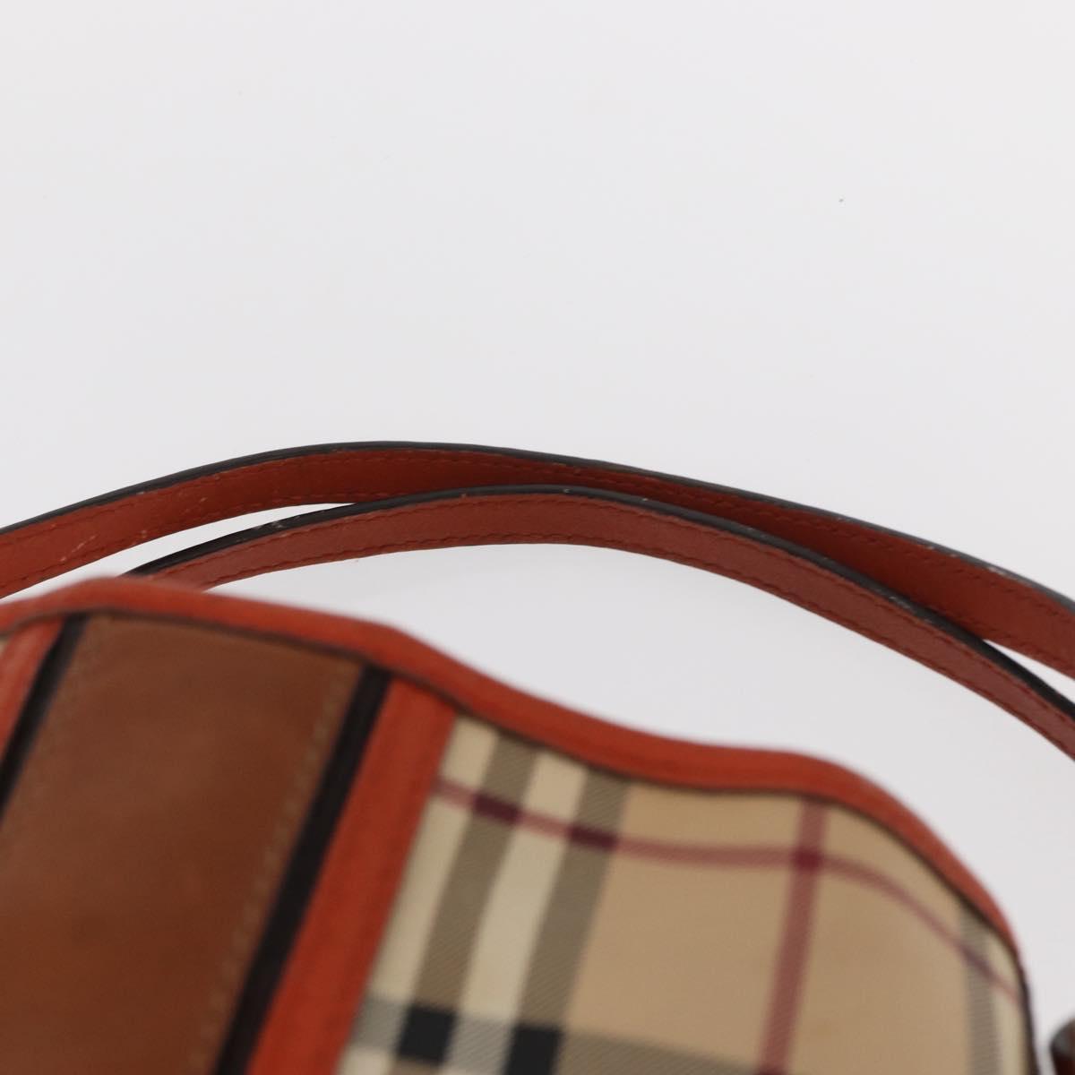 BURBERRY Nova Check Tote Bag PVC Beige Gold Auth 153873