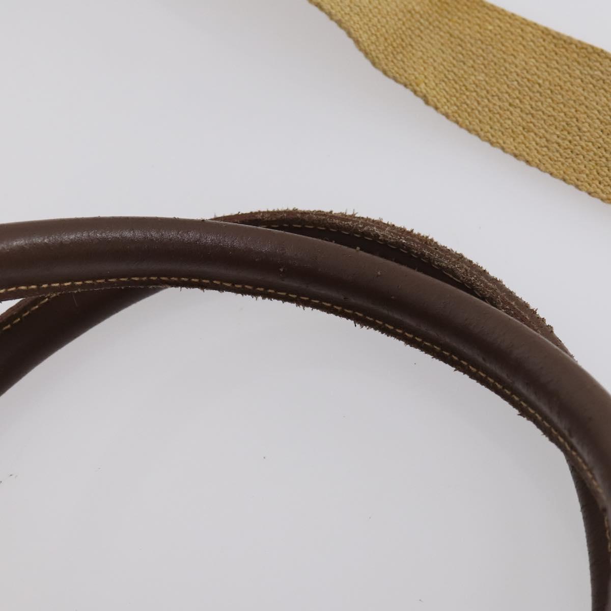 Burberrys Nova Check Boston Bag PVC 2way Beige Gold Auth 153874