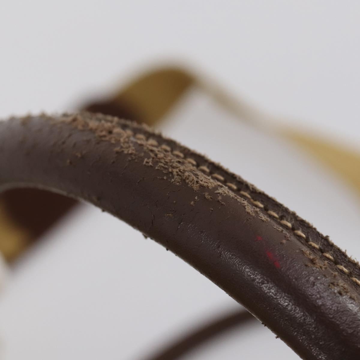 Burberrys Nova Check Boston Bag PVC 2way Beige Gold Auth 153874