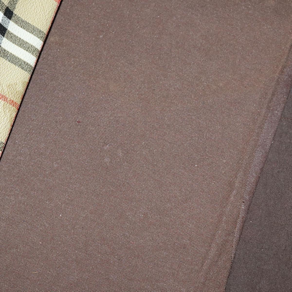 Burberrys Nova Check Boston Bag PVC 2way Beige Gold Auth 153874